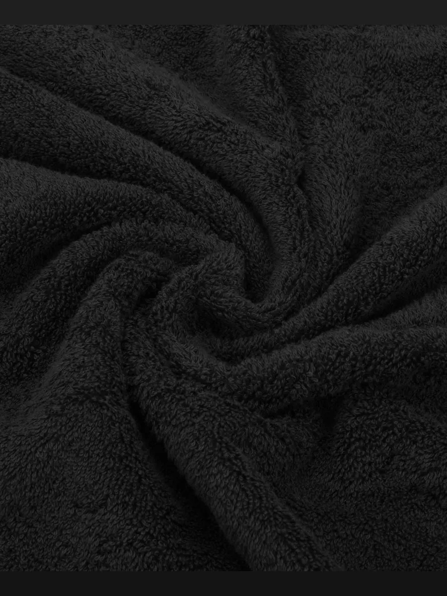 Роскошный набор полотенец Edison из 6 предметов, 100% хлопок American Soft Linen — изображение 7 из 7, черный