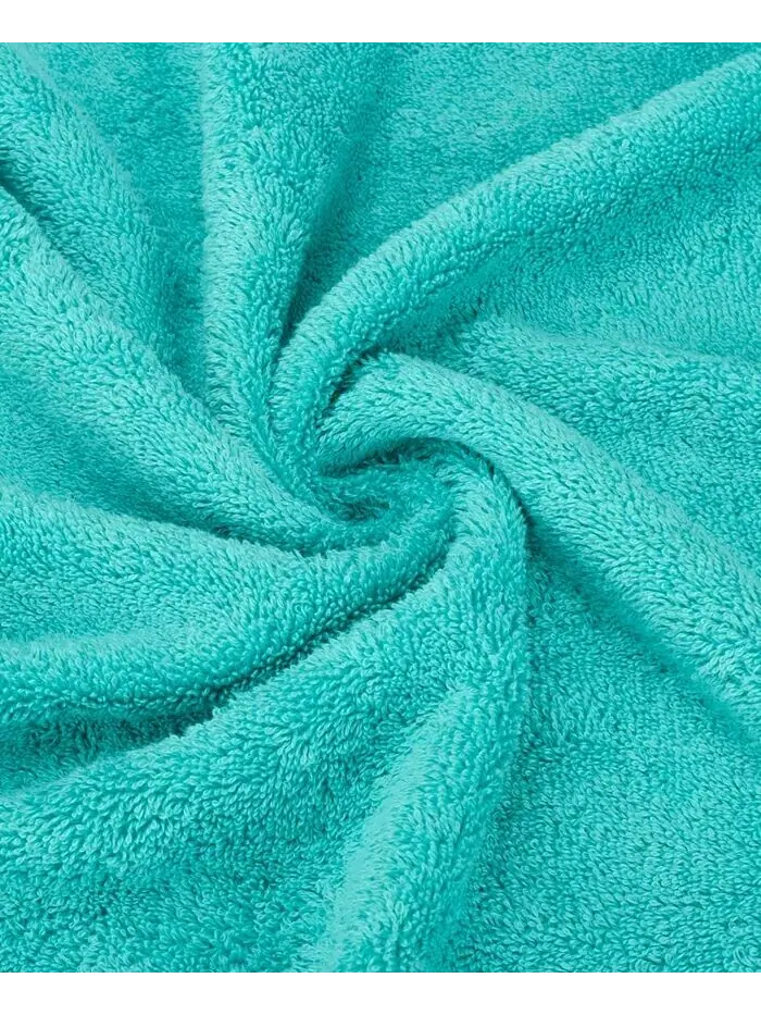 Роскошный комплект полотенец American Soft Linen из 100% хлопка, 6 шт — изображение 7 из 8, бирюзовый