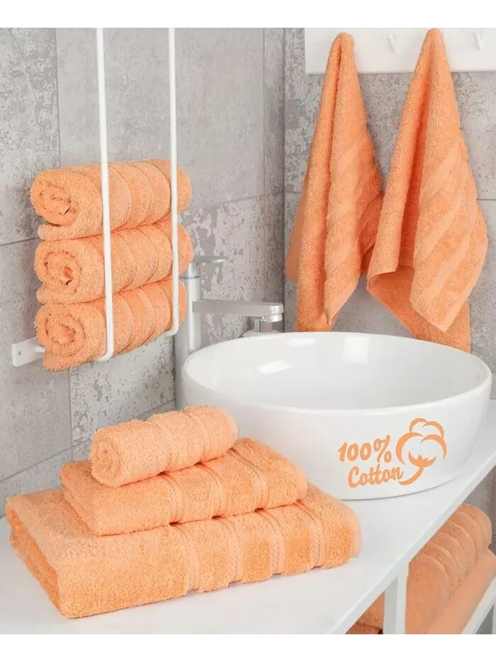Роскошный комплект полотенец American Soft Linen из 100% хлопка, 6 шт — изображение 2 из 8