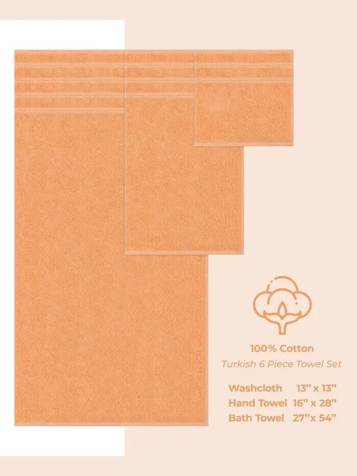 Роскошный комплект полотенец American Soft Linen из 100% хлопка, 6 шт — изображение 4 из 8