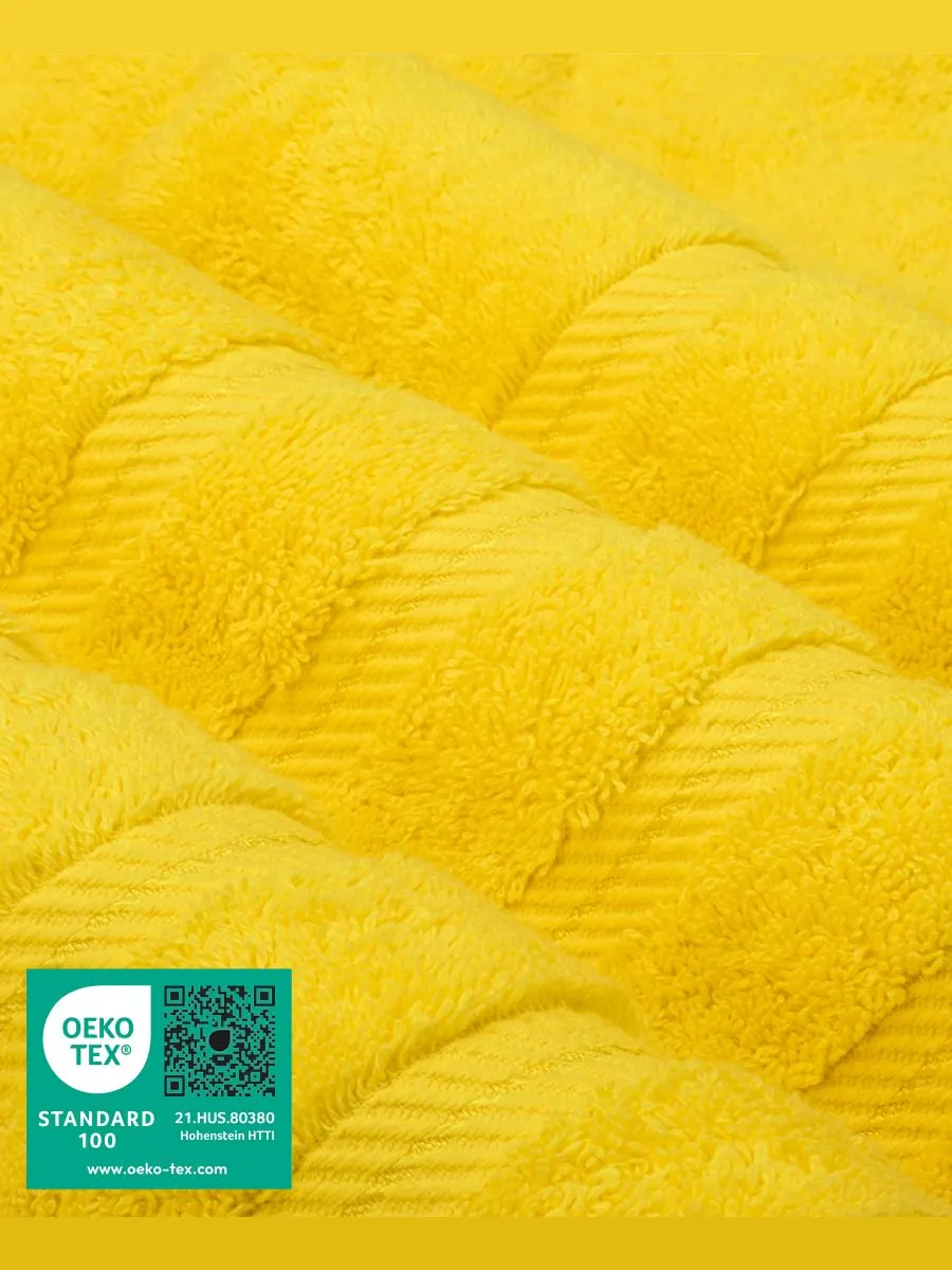 Роскошный набор полотенец Edison из 6 предметов, 100% хлопок American Soft Linen — изображение 3 из 8, оранжевый