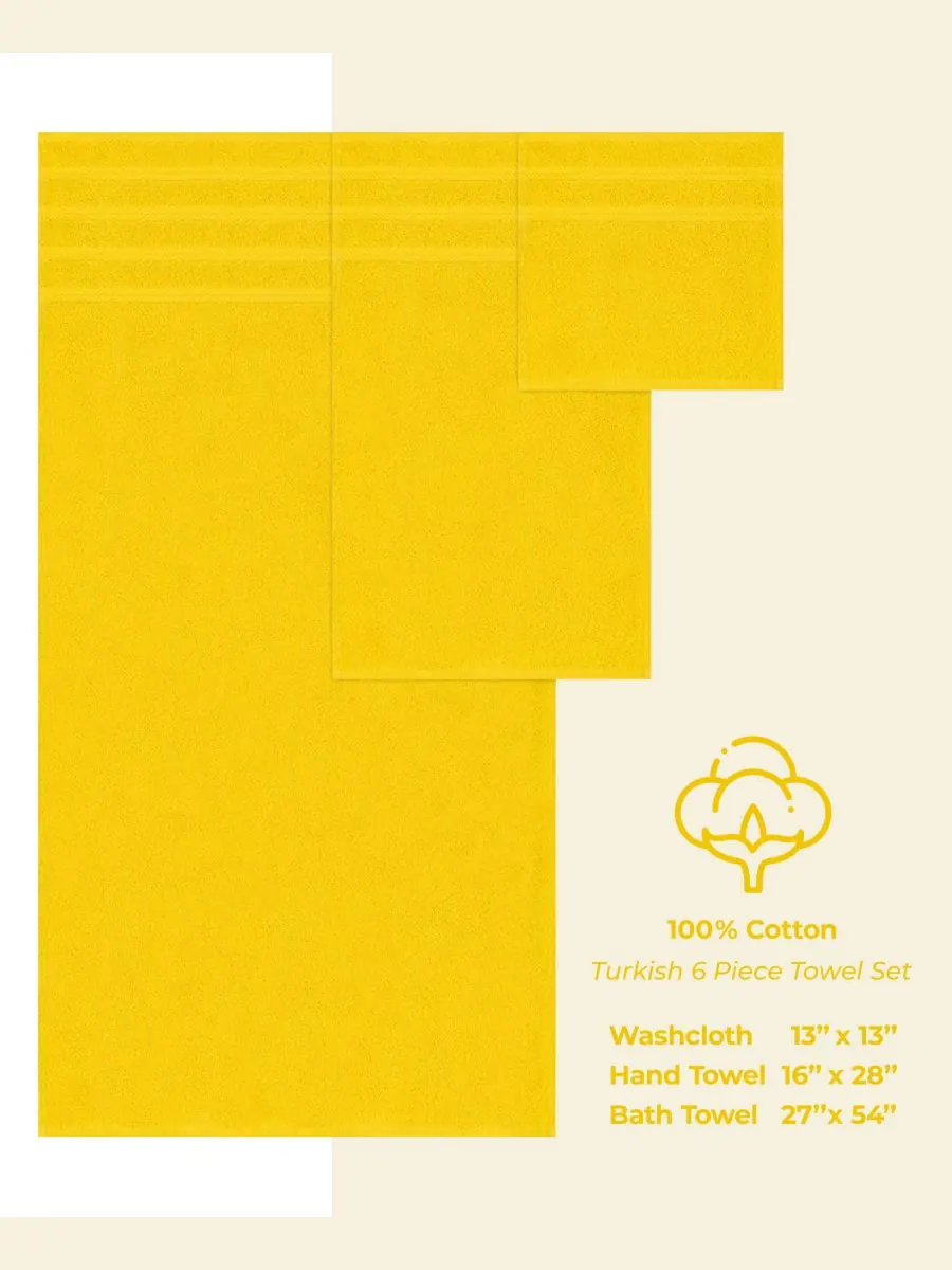 Роскошный набор полотенец Edison из 6 предметов, 100% хлопок American Soft Linen — изображение 4 из 8, оранжевый