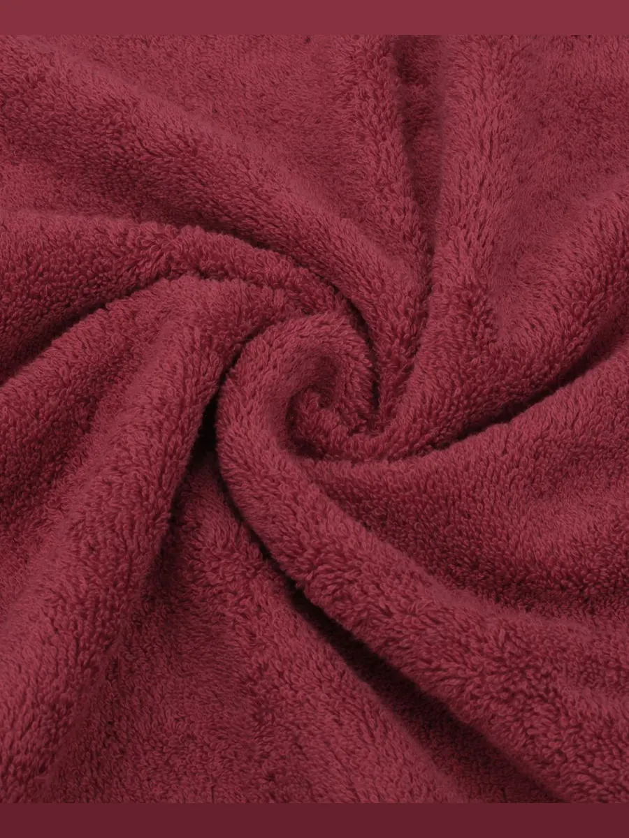 Роскошный набор полотенец Edison из 6 предметов, 100% хлопок American Soft Linen — изображение 7 из 7, бордовый