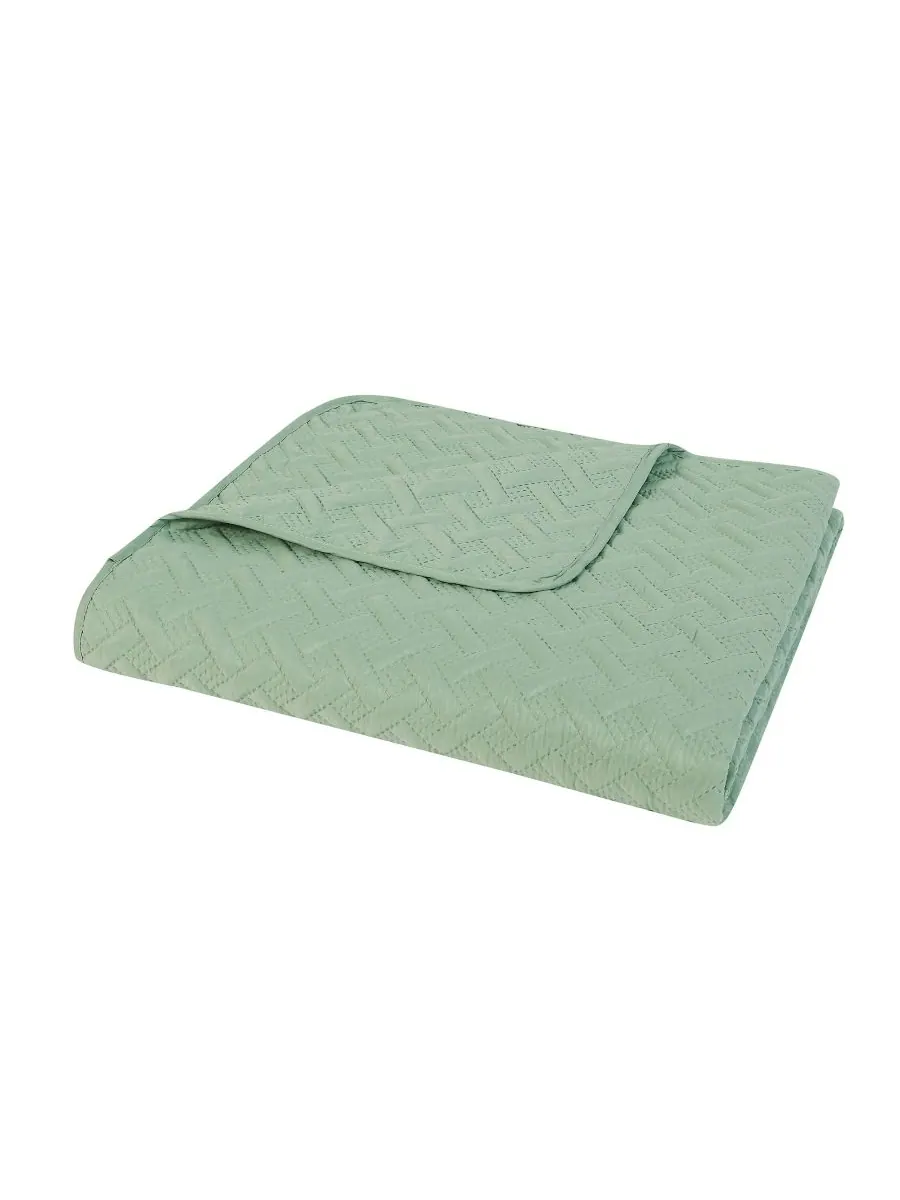 Комплект постельного белья Nina Embossed из 3 предметов, размер King VCNY Home — изображение 3 из 5, зеленый