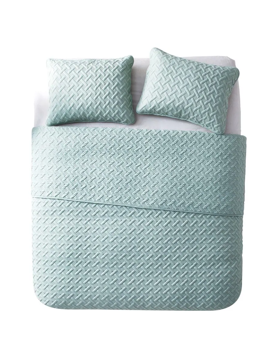 Комплект постельного белья Nina Embossed из 3 предметов, размер King VCNY Home — изображение 4 из 5, синий
