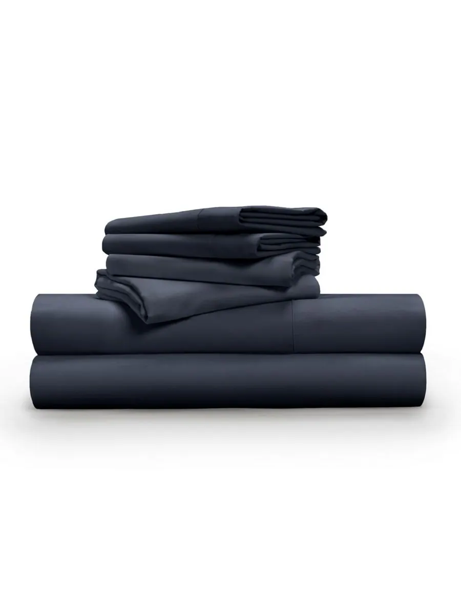 Комплект постельного белья Tencel Soft & Smooth, 6 предметов, размер Full Pillow Guy — синий