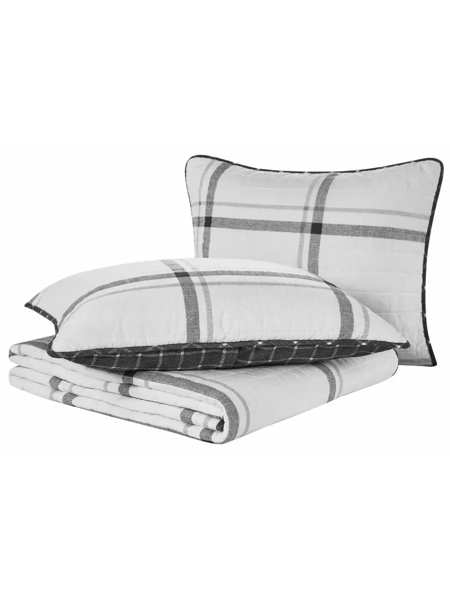 Комплект из трех двусторонних хлопковых стеганых одеял Fleetville, размер Full/Queen Nautica — изображение 2 из 10, серый