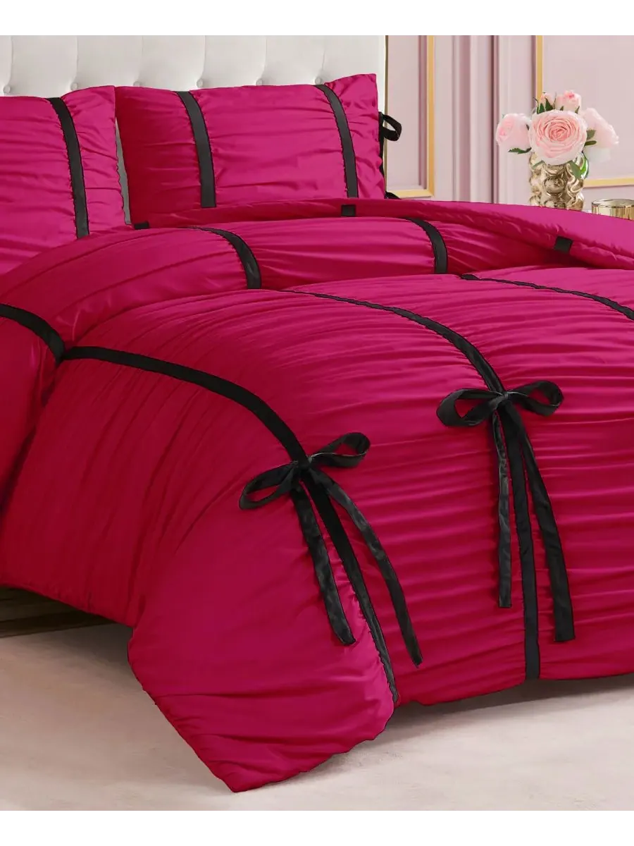 Комплект постельного белья Amelie Velvet Bows Ruched, 2 предмета, размер Twin/Twin XL Juicy Couture — изображение 2 из 7