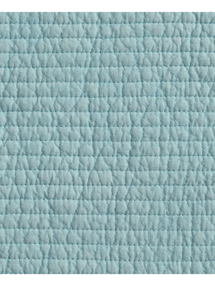 Комплект постельного белья Seashore Stitch из хлопка, двусторонний, 3 предмета, размер King — изображение 6 из 7, голубой