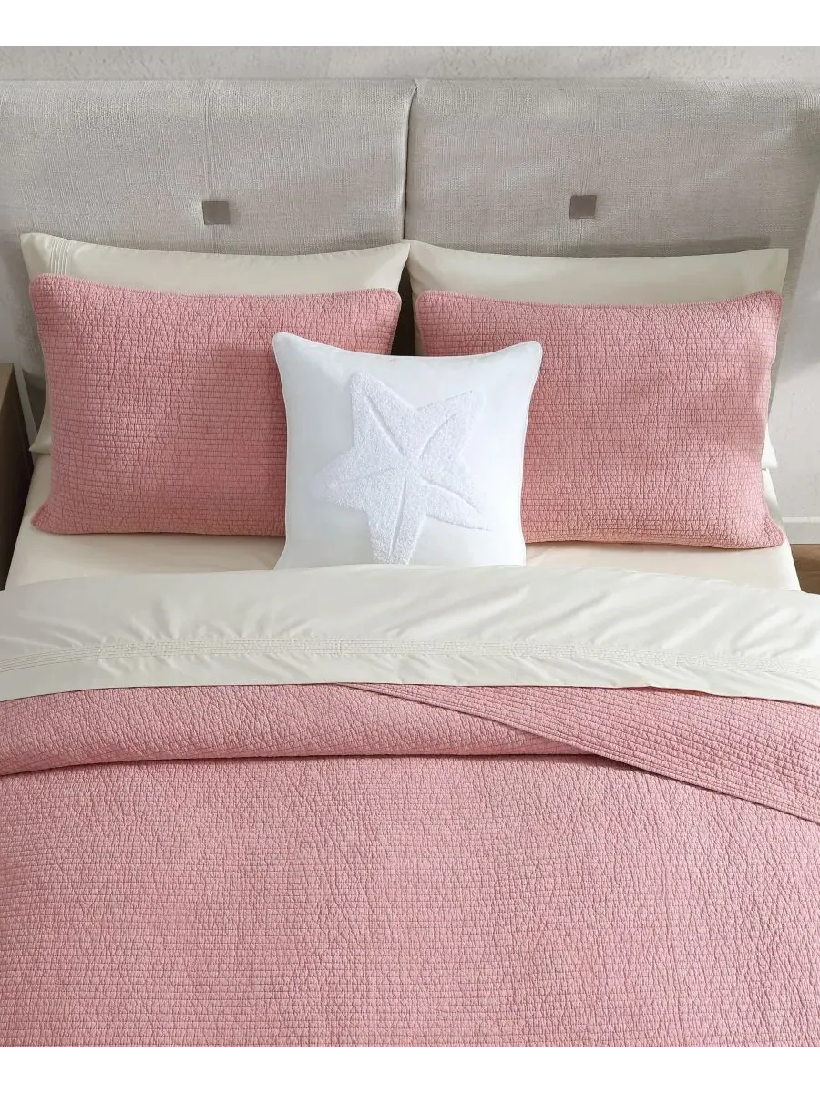 Комплект постельного белья Seashore Stitch из хлопка, двусторонний, 3 предмета, размер King Nautica — изображение 3 из 7