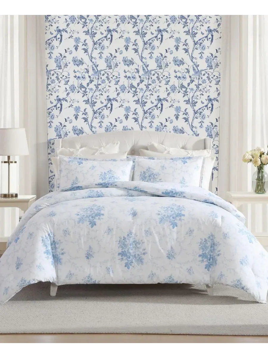 Комплект постельного белья Sophia Cotton из 3 предметов, размер Full/Queen Laura Ashley — изображение 1 из 6