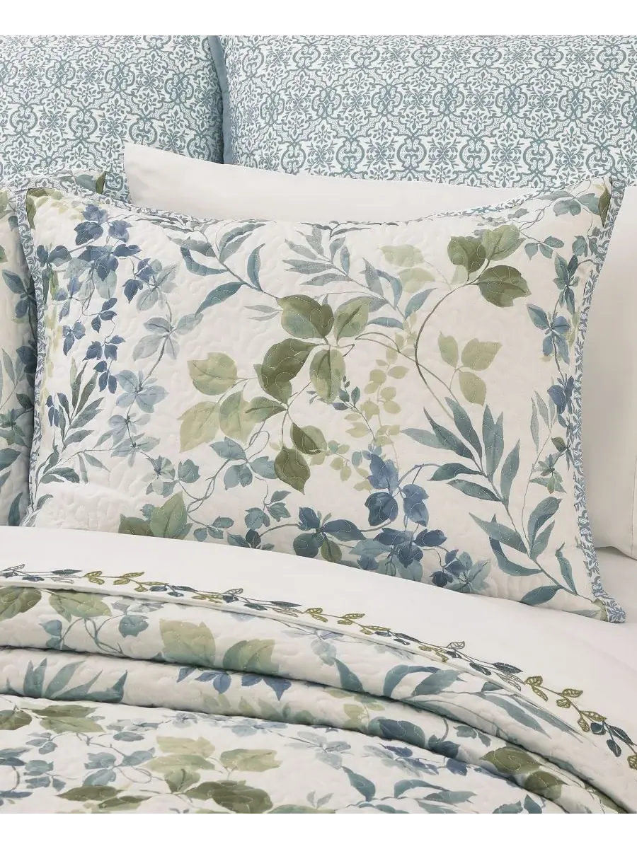 Комплект постельного белья Evergreen Botanical Leaf из 3 предметов, размер Twin/Twin XL Royal Court — изображение 2 из 6