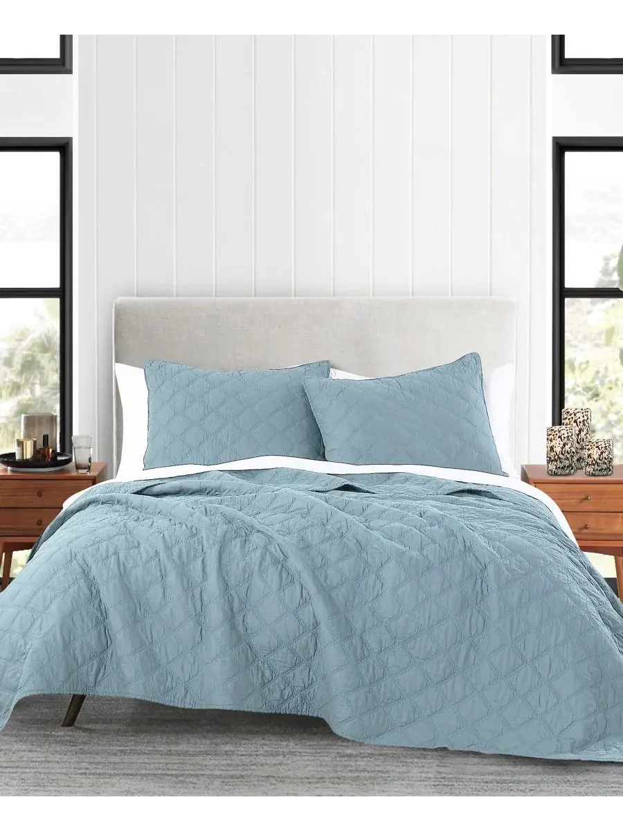 Комплект стеганого одеяла Diamond Cotton 3-Piece Quilt Set Anne Klein