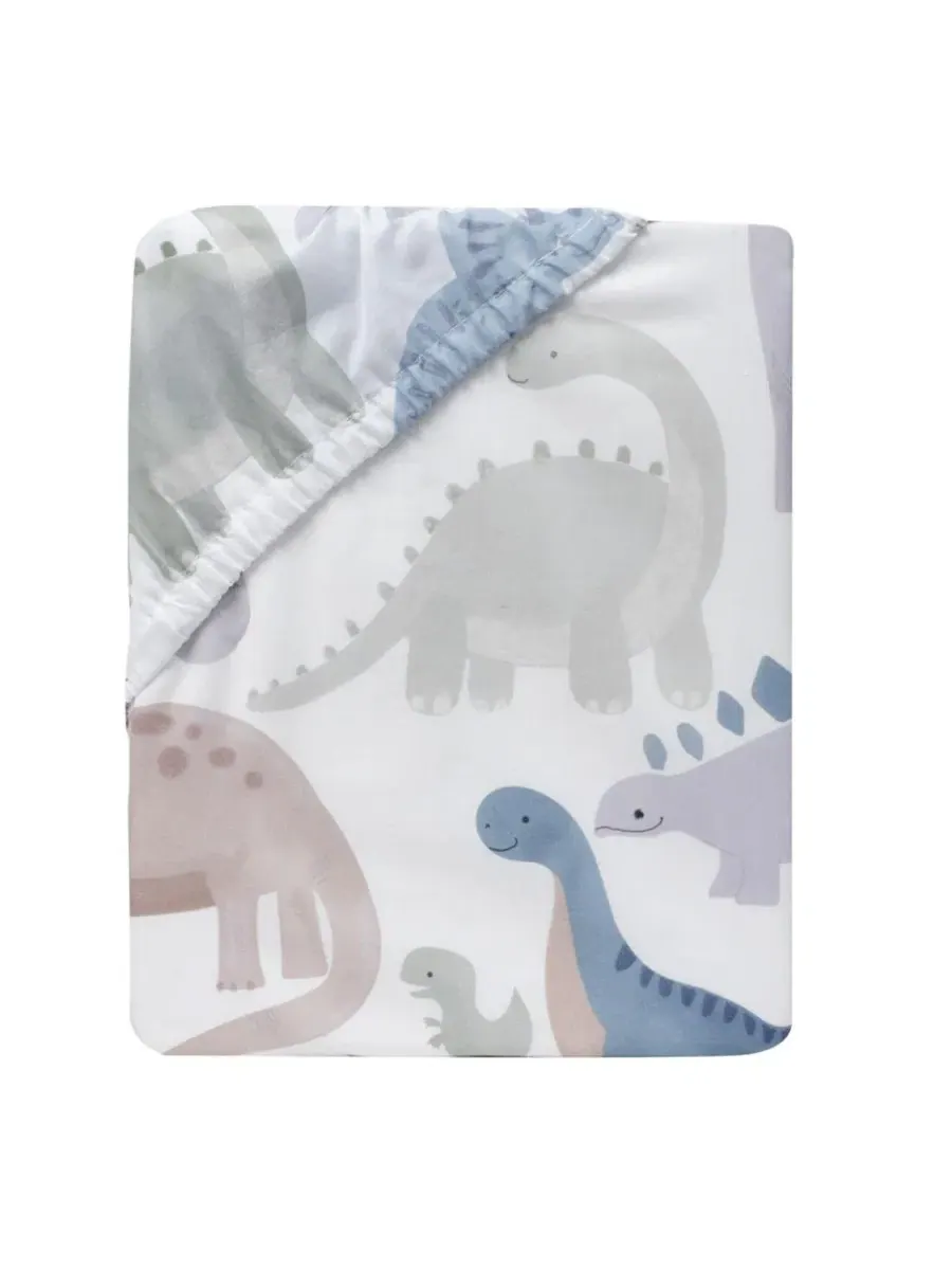 Комплект постельного белья для детской кроватки Dino-Might Lambs & Ivy — изображение 3 из 11, синий