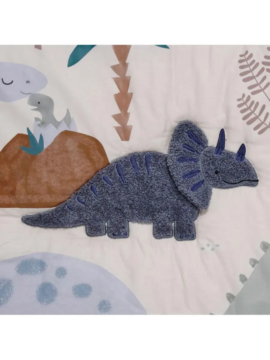 Комплект постельного белья для детской кроватки Dino-Might Lambs & Ivy — изображение 5 из 11, синий