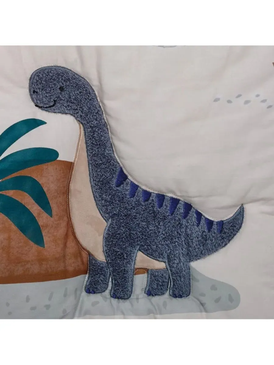 Комплект постельного белья для детской кроватки Dino-Might Lambs & Ivy — изображение 6 из 11, синий