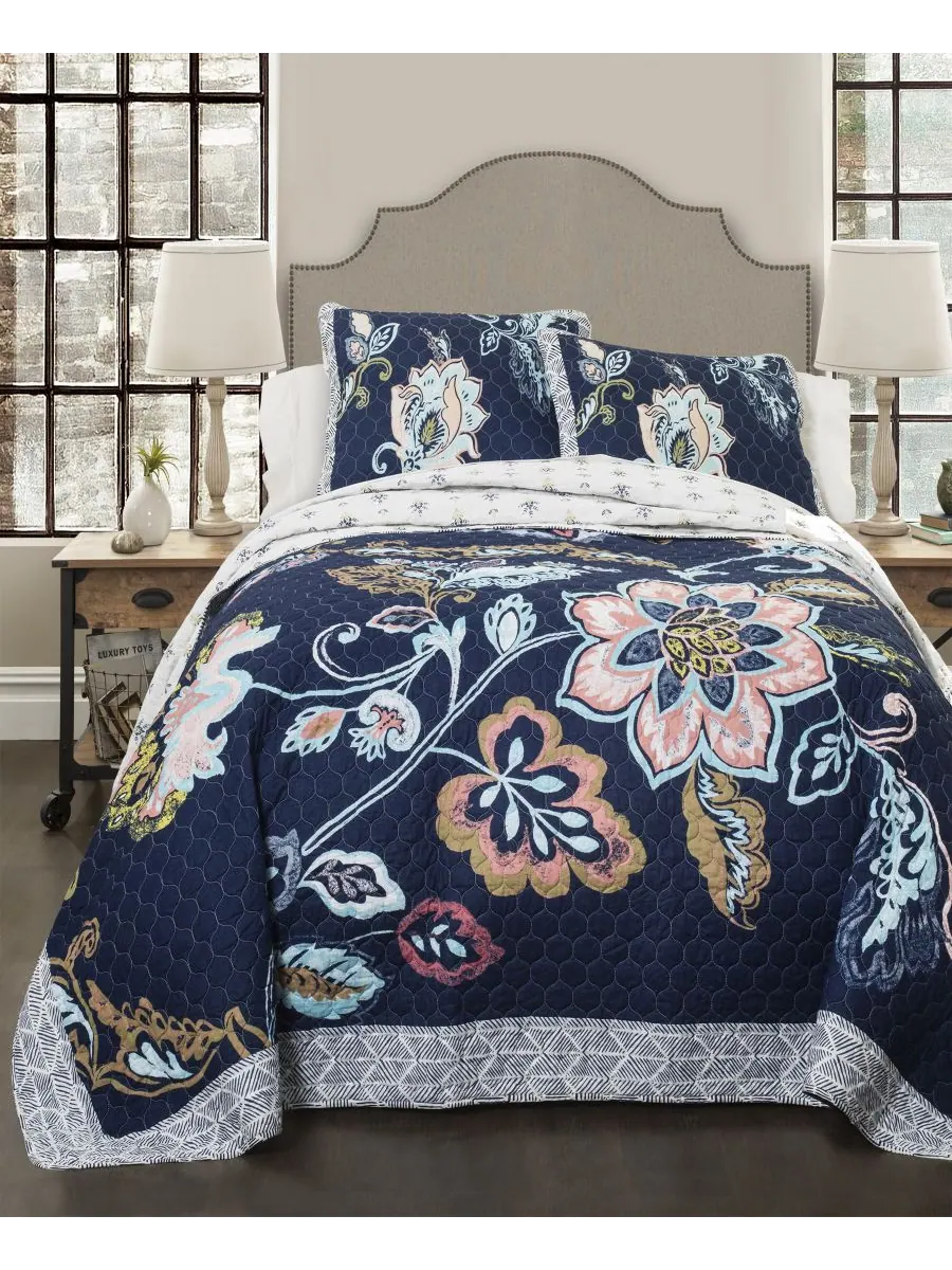 Комплект постельного белья Aster из 3 предметов, размер King Lush Décor — изображение 3 из 3, коралл