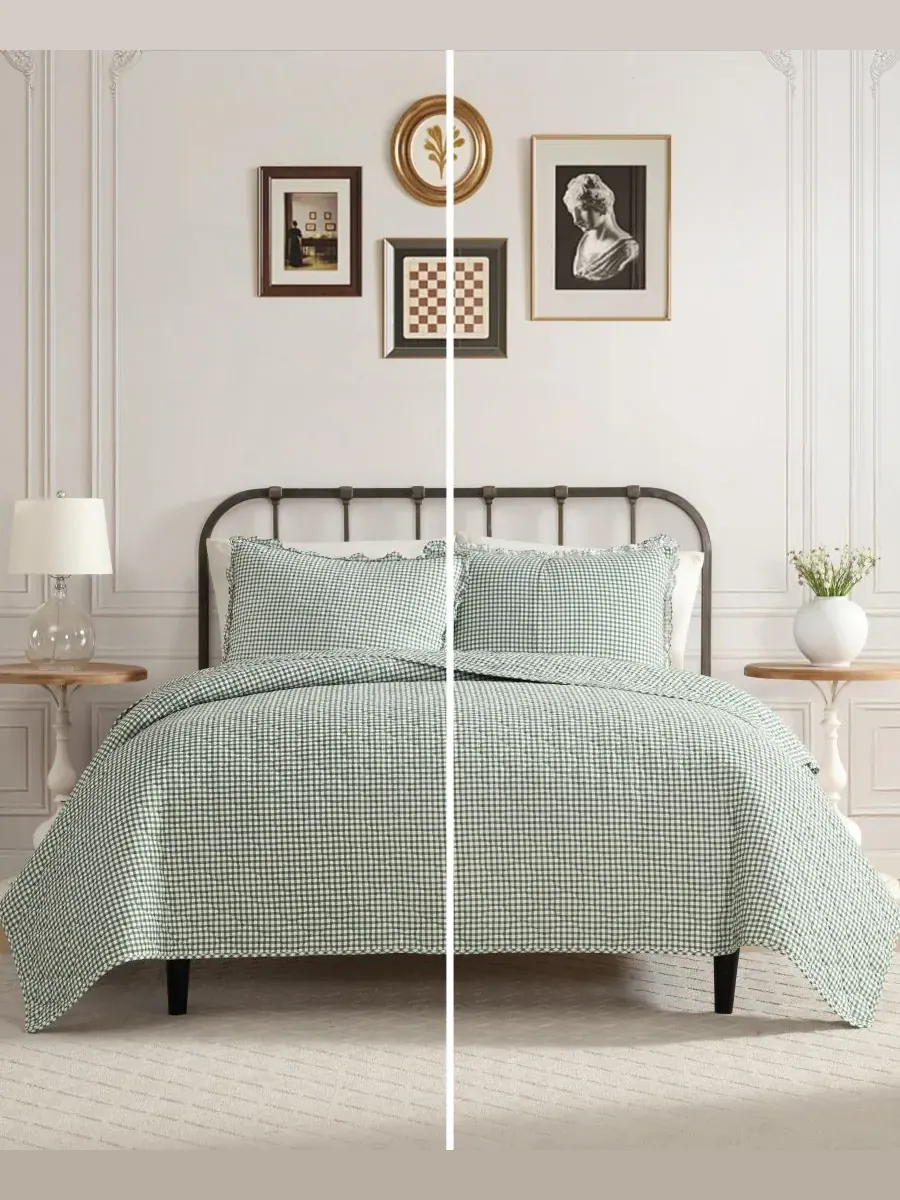 Комплект постельного белья Gracie's Gingham Cotton из 3 предметов, размер Full/Queen Laura Ashley — изображение 4 из 8
