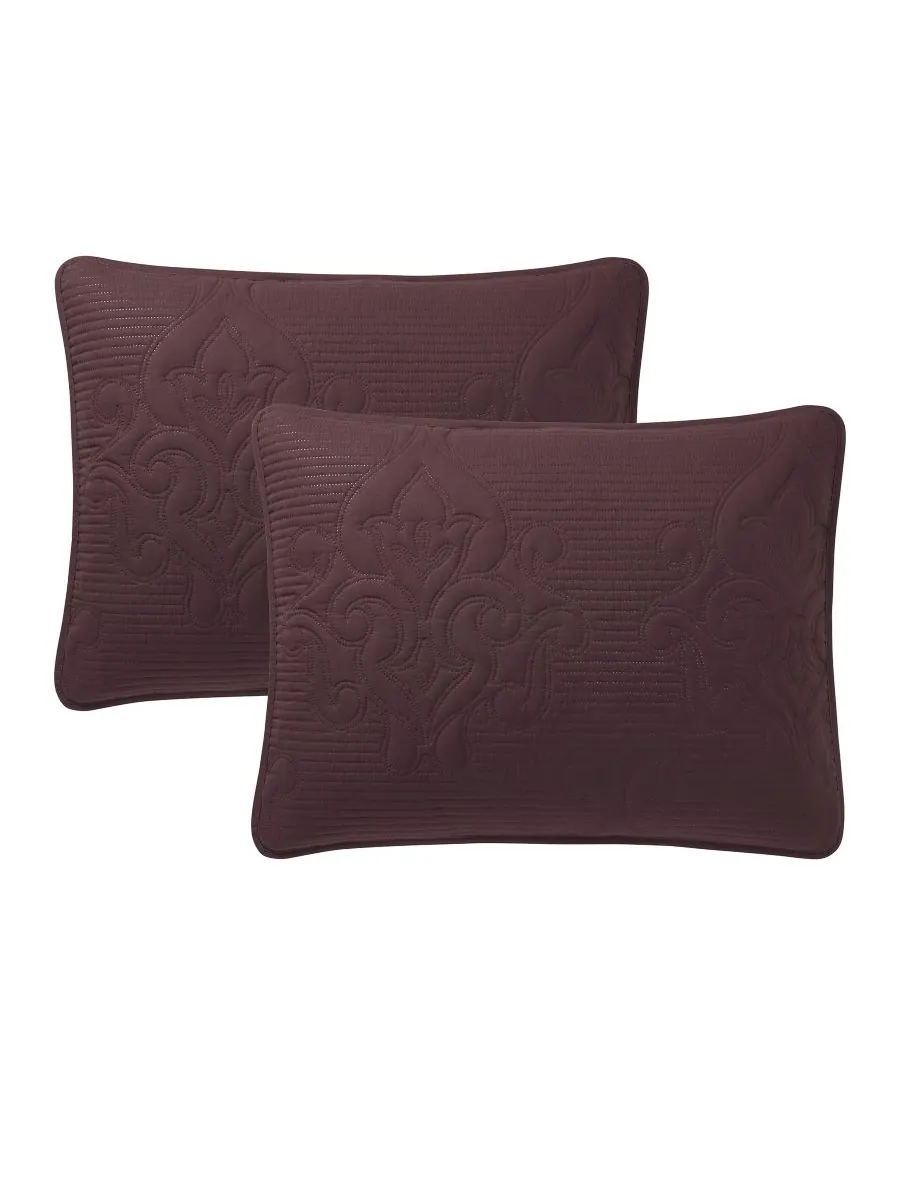 Комплект постельного белья Solomun Pinsonic Damask из 3 предметов, размер King VCNY Home — изображение 5 из 6, коричневый