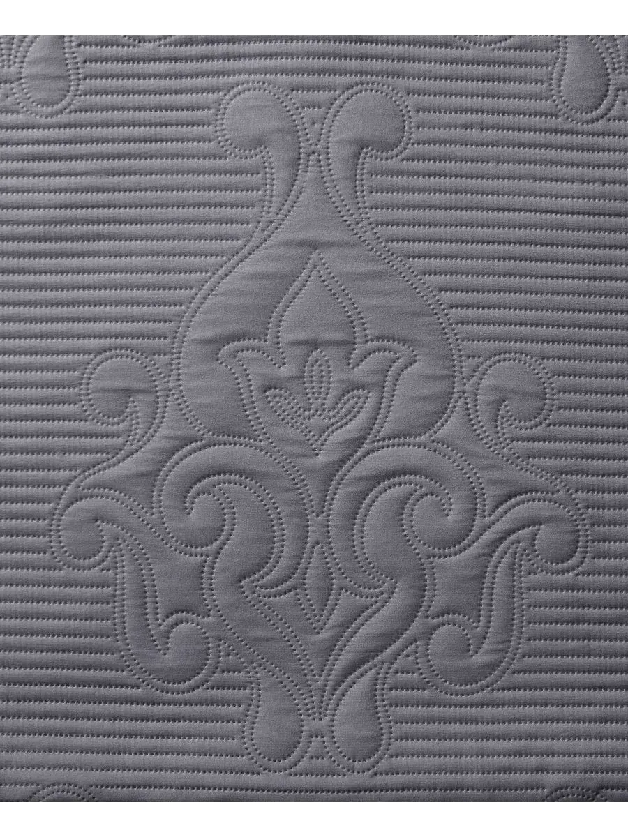 Комплект постельного белья Solomun Pinsonic Damask из 3 предметов, размер King VCNY Home — изображение 6 из 6, серый