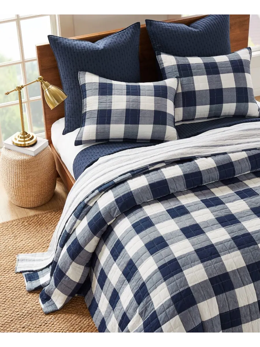 Комплект постельного белья camden buffalo check, 2 предмета, размер twin. Levtex — изображение 5 из 6, темно-синий