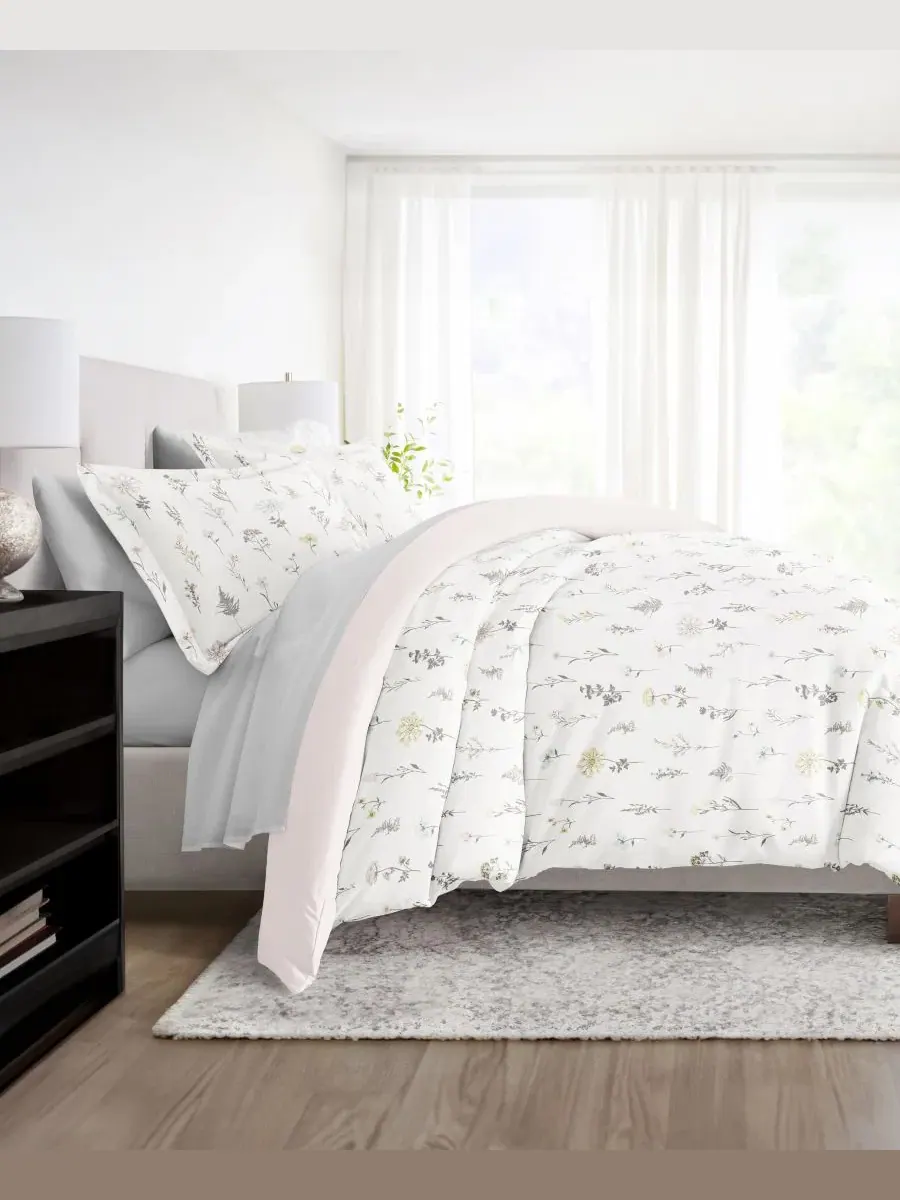 Комплект постельного белья с одеялом и пододеяльником, 8 предметов, King ienjoy Home — изображение 4 из 11, розовый