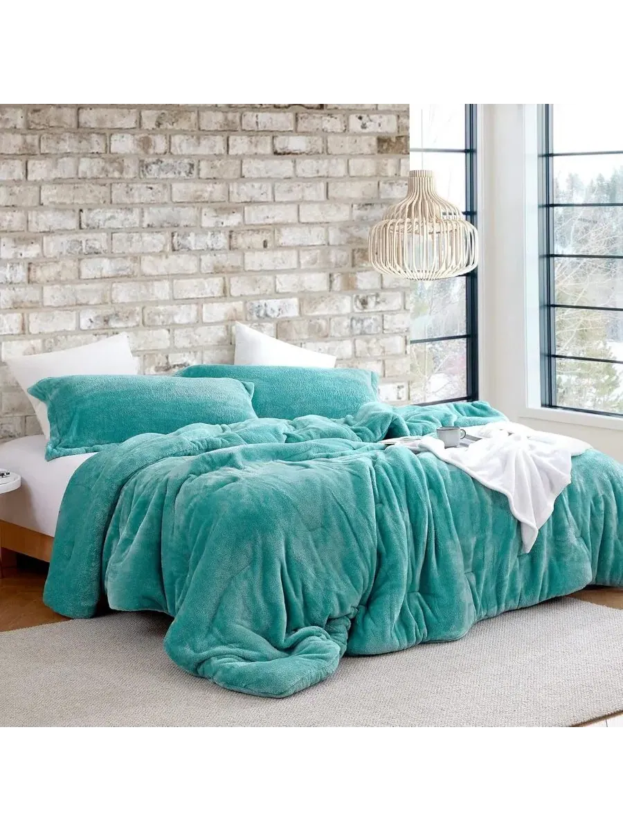 Комплект стеганого одеяла Oversized Me Sooo Comfy Coma Inducer — изображение 1 из 8, бирюзовый