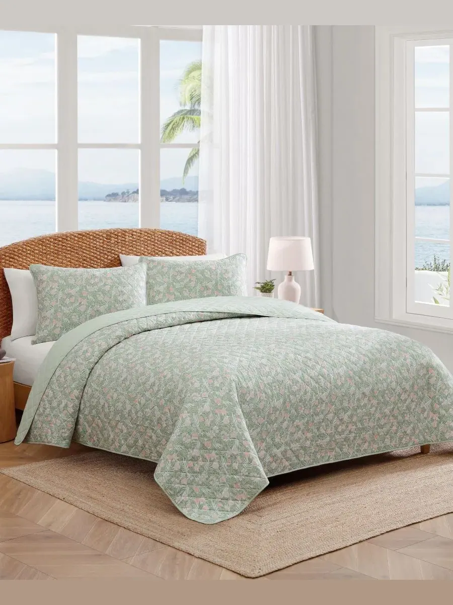 Комплект стеганых одеял Pineapple Bloom Cotton Reversible 3-Pc. Quilt Set, Full/Queen Tommy Bahama — изображение 2 из 8