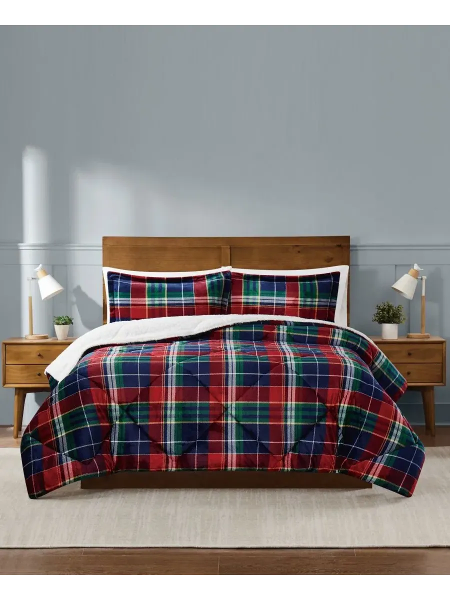 Комплект стеганого одеяла с наволочками Ivan Plaid, King Truly Soft — изображение 1 из 4, мульти