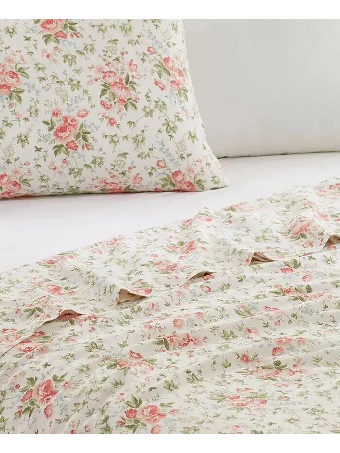 Наборы простыней Marissa из хлопкового перкаля Laura Ashley — изображение 2 из 4, коралл