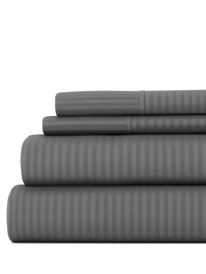 Наборы постельного белья в полоску из 4 предметов с тиснением The Home Collection ienjoy Home