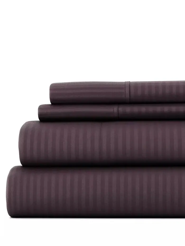 Наборы постельного белья в полоску из 4 предметов с тиснением The Home Collection ienjoy Home