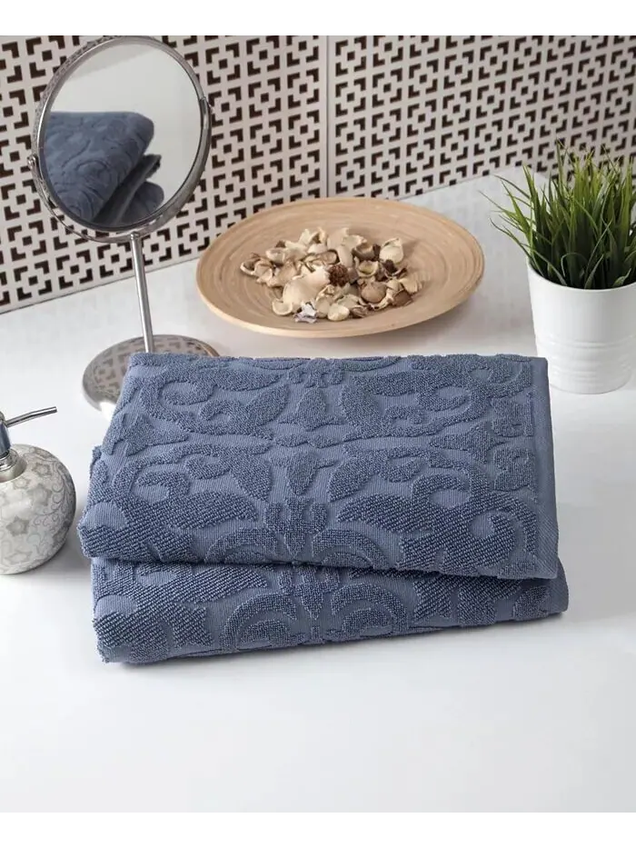 Банное полотенце OZAN PREMIUM HOME «Пачули» из хлопка — изображение 2 из 2, синий