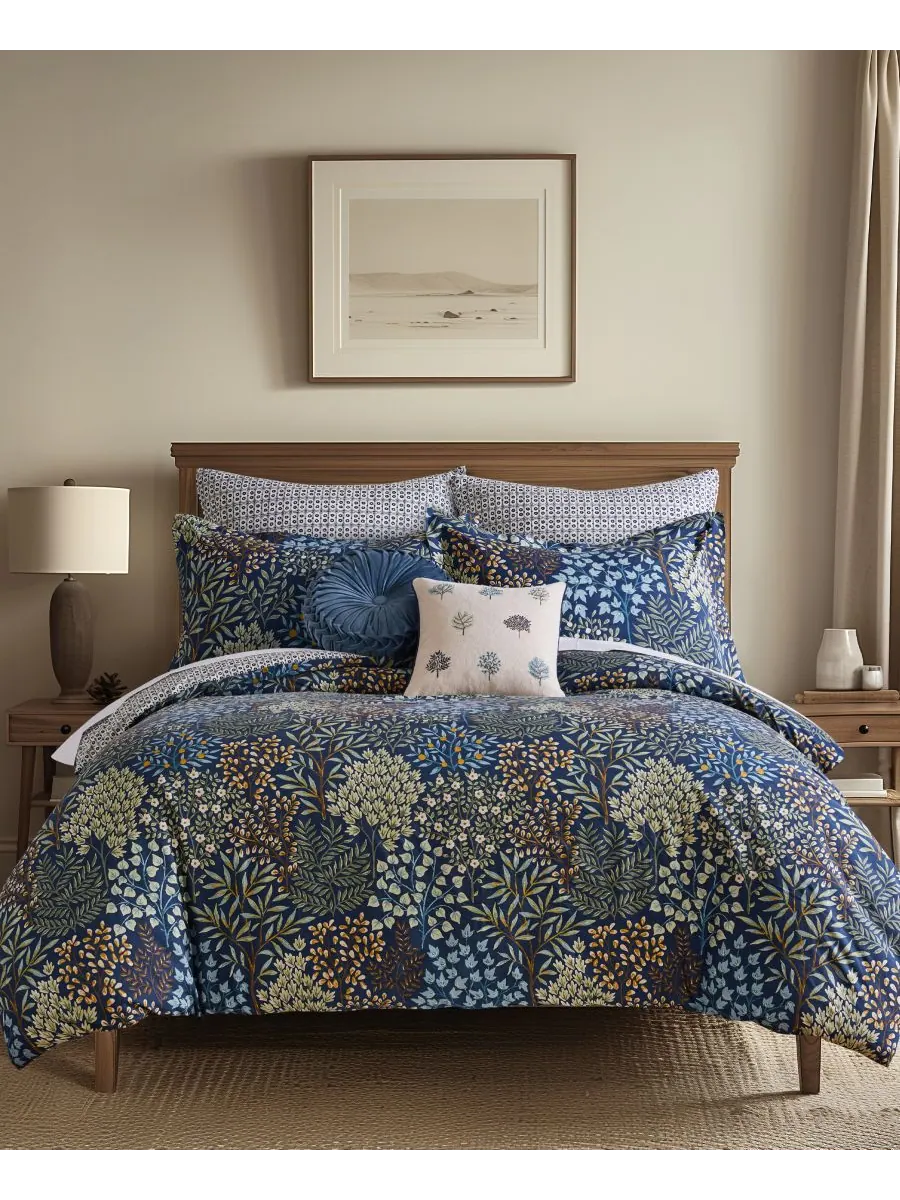 Двусторонний комплект постельного белья Английский лес из 3 предметов, размер King/California King