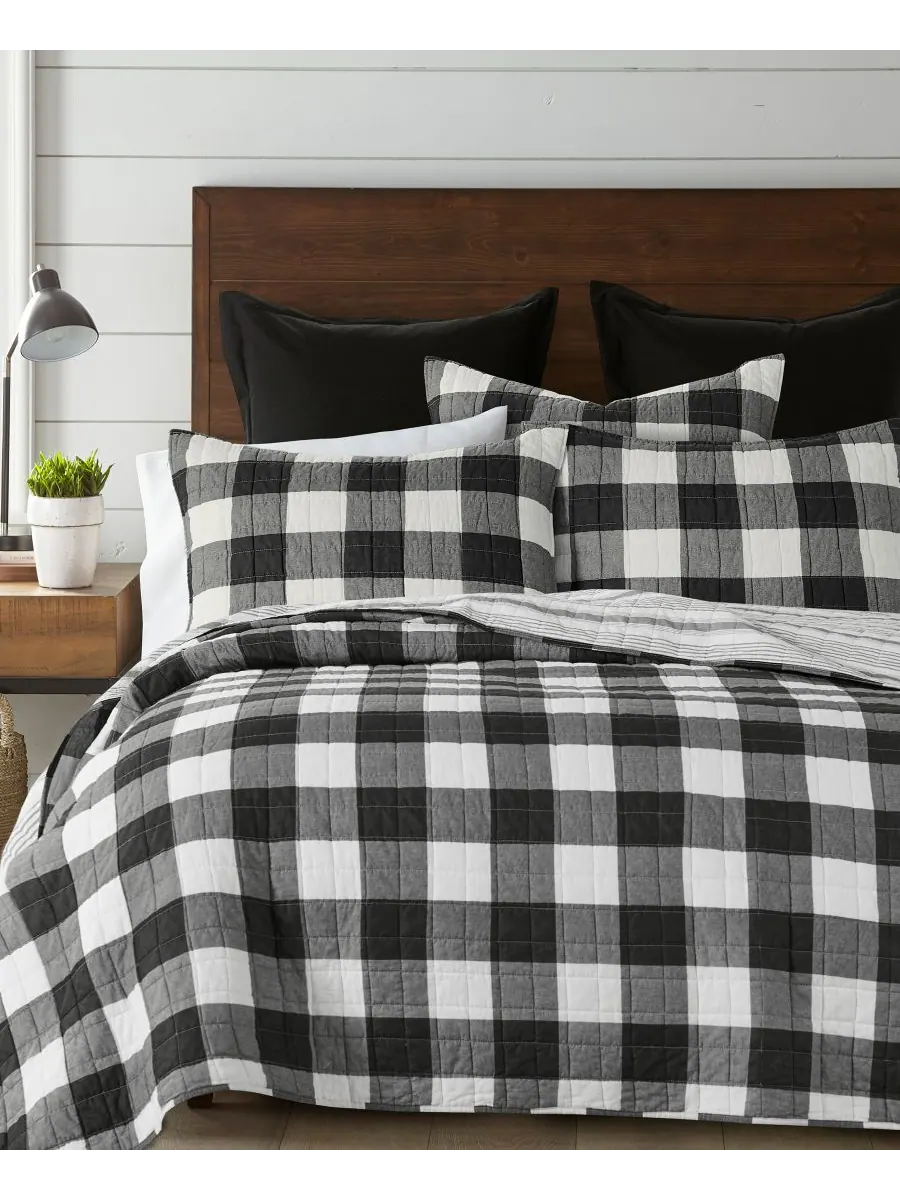 Комплект постельного белья camden buffalo check из 3 предметов, размер full. Levtex — изображение 2 из 3, черный