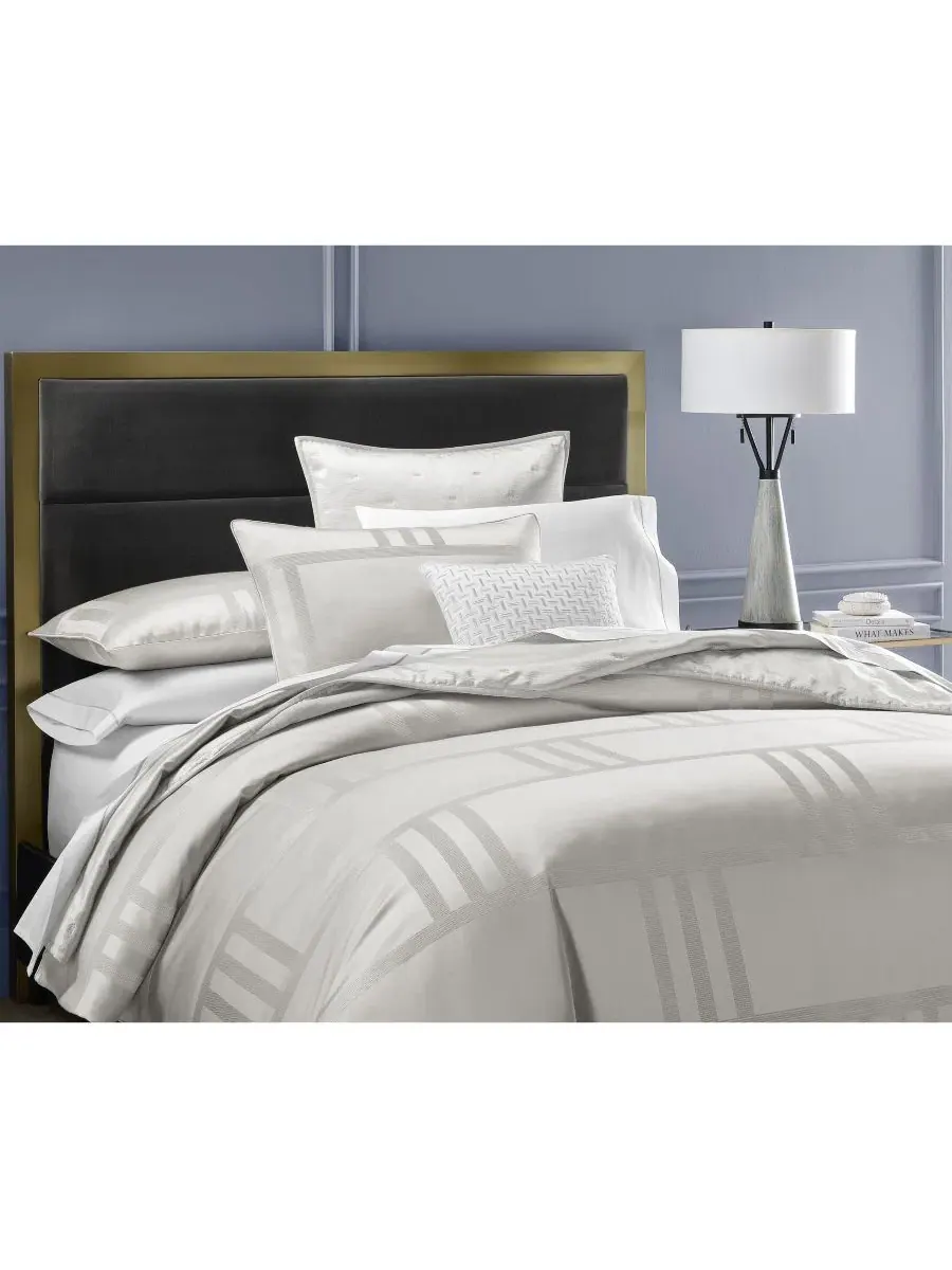 Комплект для кровати Structure, 3 предмета, Full/Queen, бренд Hotel Collection — изображение 4 из 5, серебряный