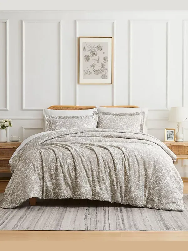 Комплект постельного белья Ashanti из микрофибры, размер Queen, 3 шт. Southshore Fine Linens — изображение 1 из 4, кость