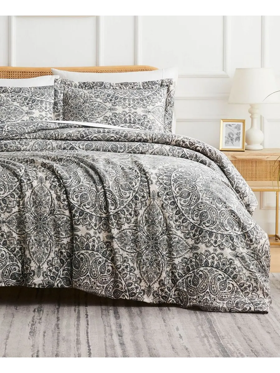 Комплект постельного белья Ashanti из микрофибры, 3 предмета, размер Queen Southshore Fine Linens — изображение 3 из 4, серый