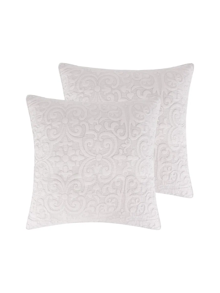 Комплект из двух наволочек Sherbourne Quilted Stitch, европейский стиль Levtex, Gray, European Sham — изображение 1 из 2