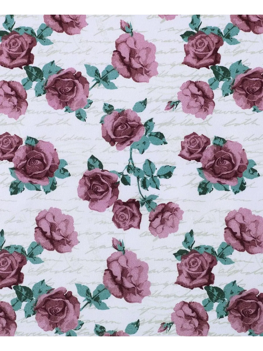 Комплект постельного белья из 4 предметов с принтом, размер King ELLE Décor — изображение 8 из 8, розовый