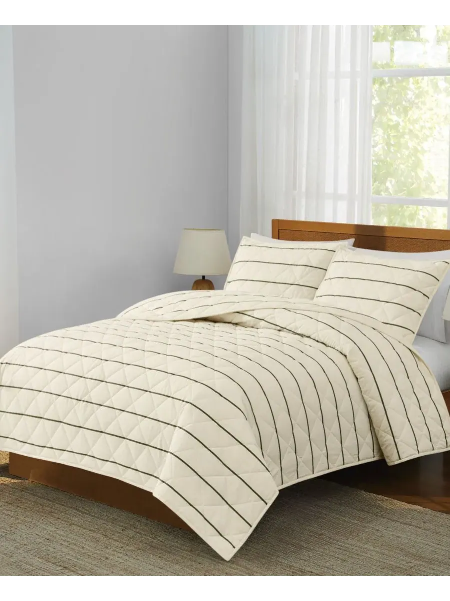 Комплект стеганого покрывала Hayward Stripe 2-предметный, Twin/Twin XL Brooklyn Loom