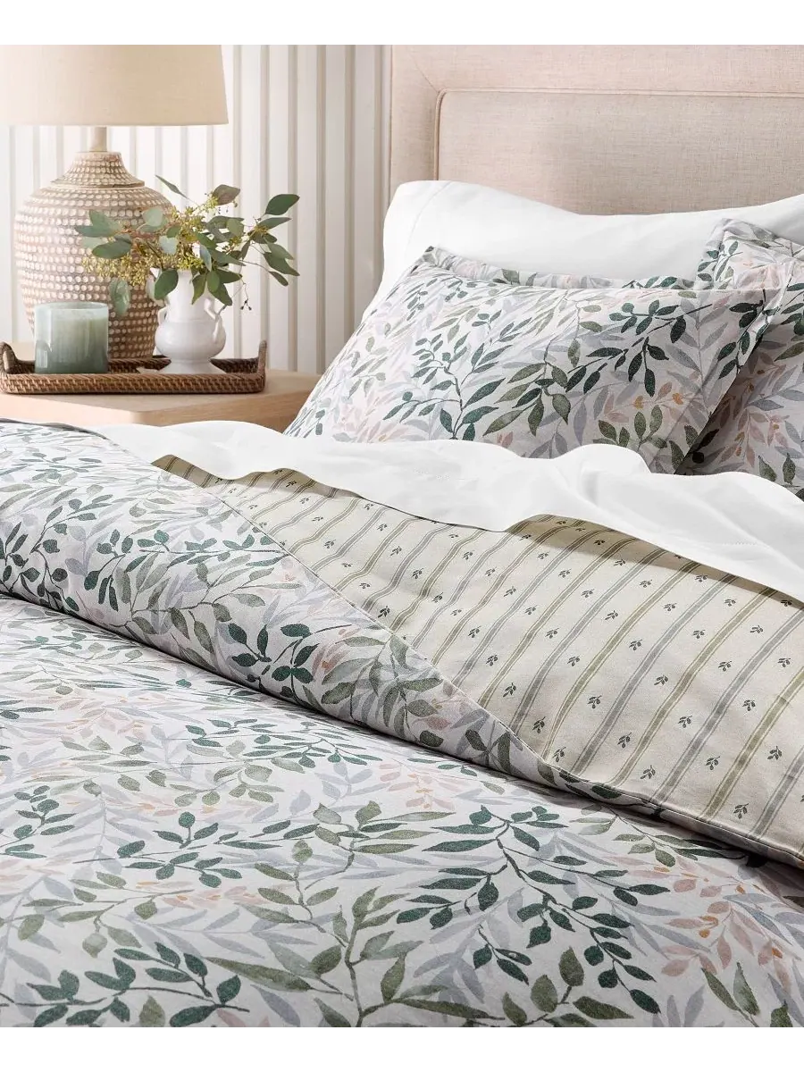 Комплект пододеяльника Linden Vines Print, 2 предмета, Twin/Twin XL Charter Club — изображение 2 из 10, зеленый