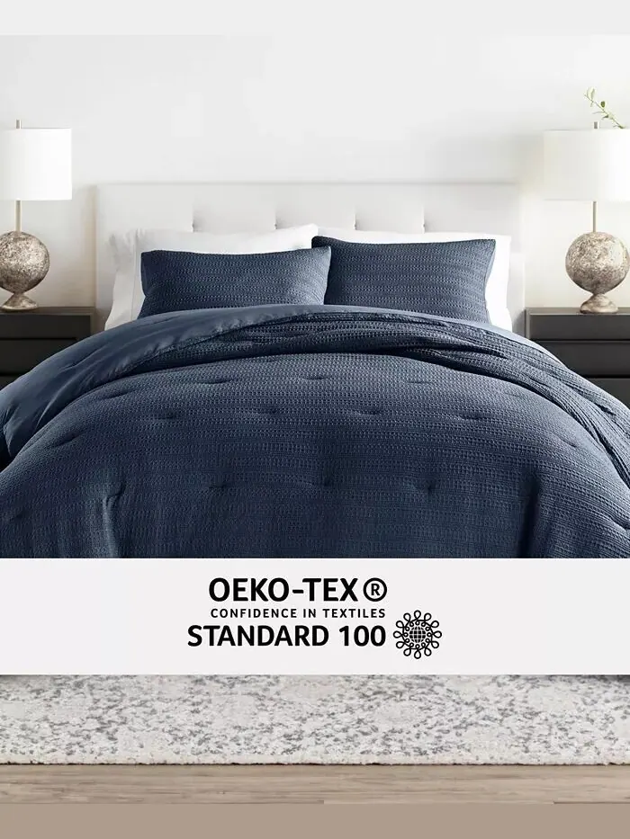Комплект одеял из 2 предметов с вафельной текстурой, Twin/Twin XL Ienjoy Home — изображение 4 из 6, зеленый