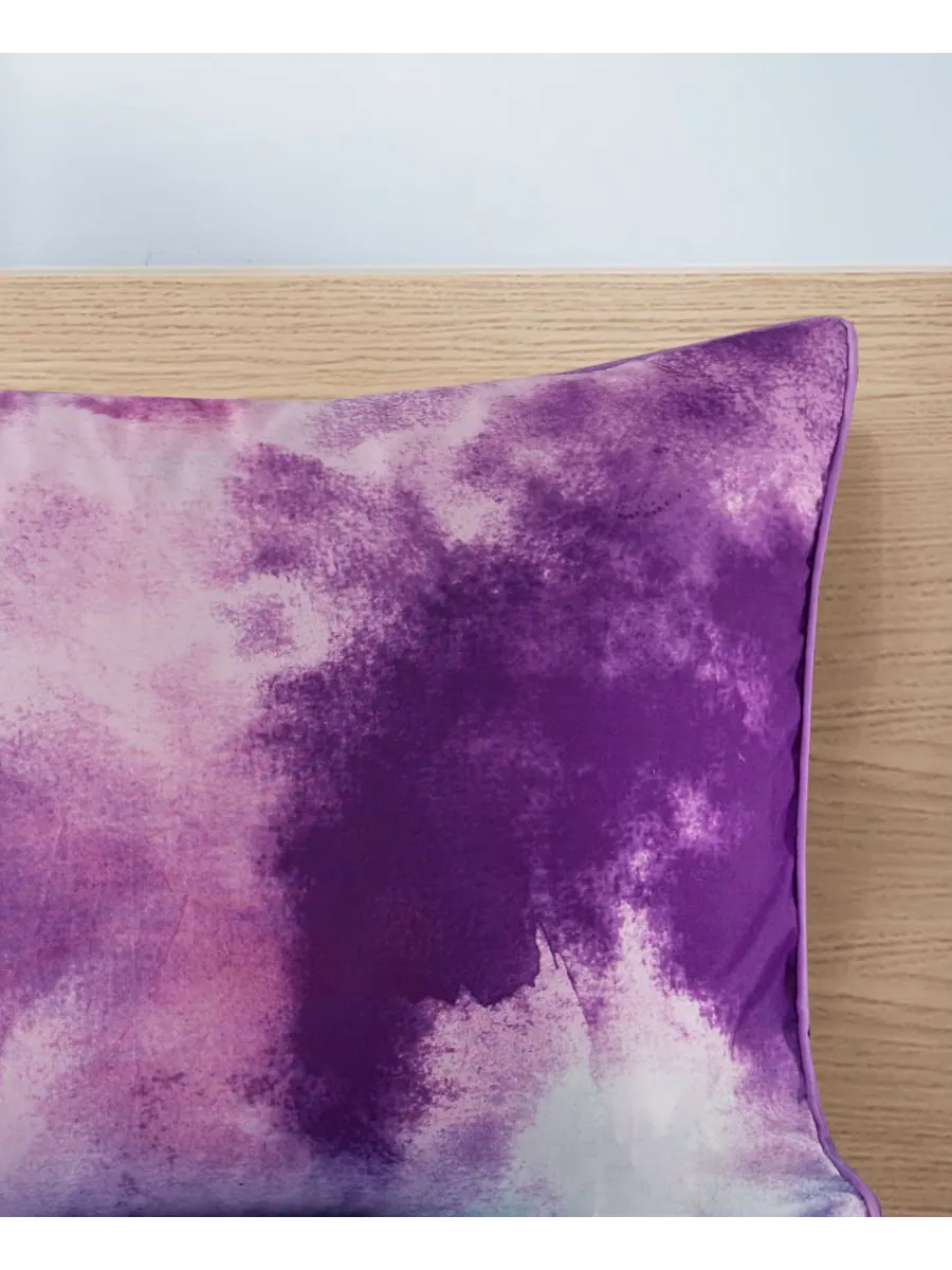 Комплект постельного белья Cassiopeia Watercolor Tie Dye, 3 предмета, размер Twin/Twin XL — изображение 8 из 9, фиолетовый
