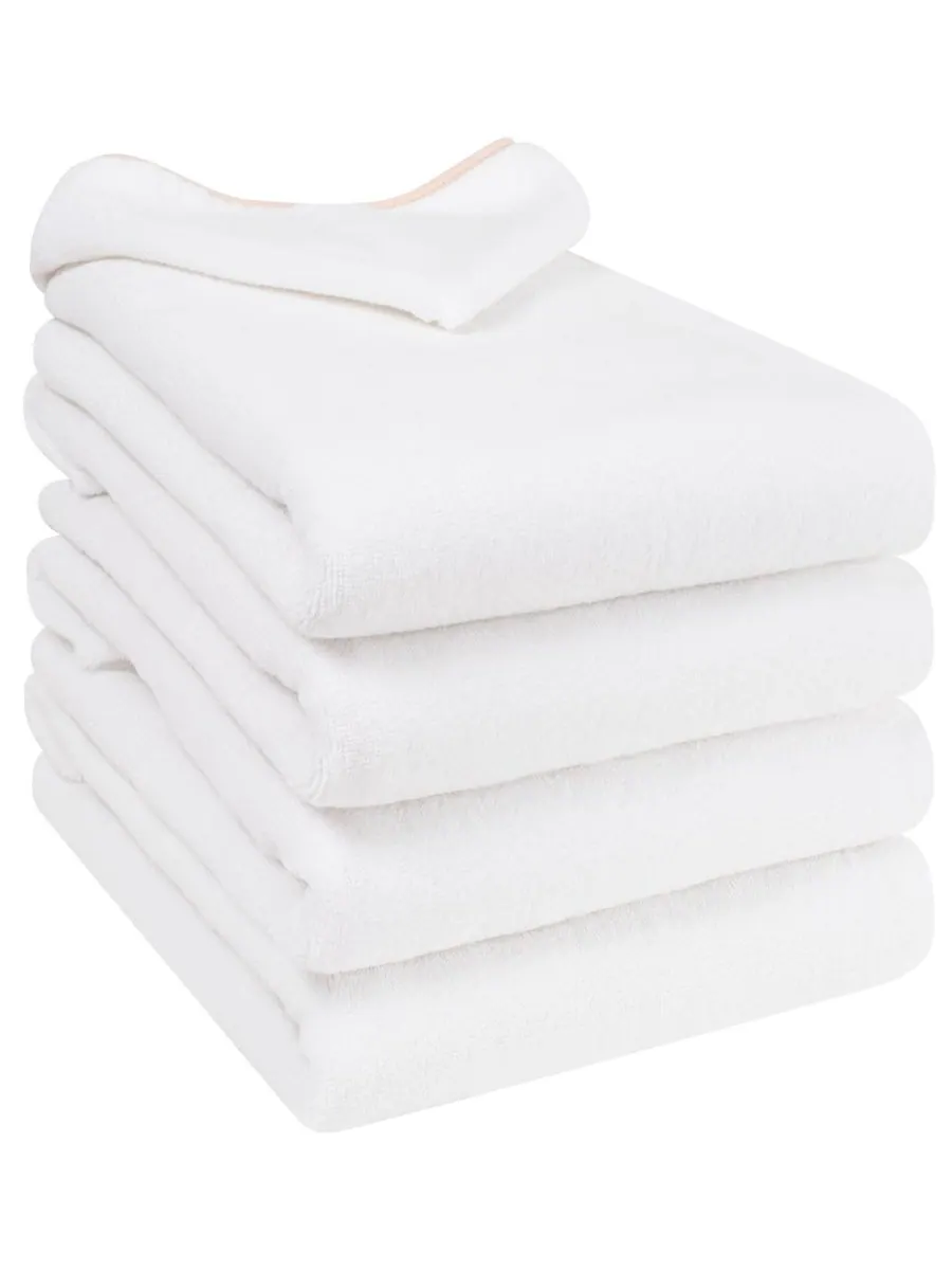 Набор из 4 банных полотенец из турецкого хлопка для малышей American Soft Linen — изображение 3 из 3, розовый