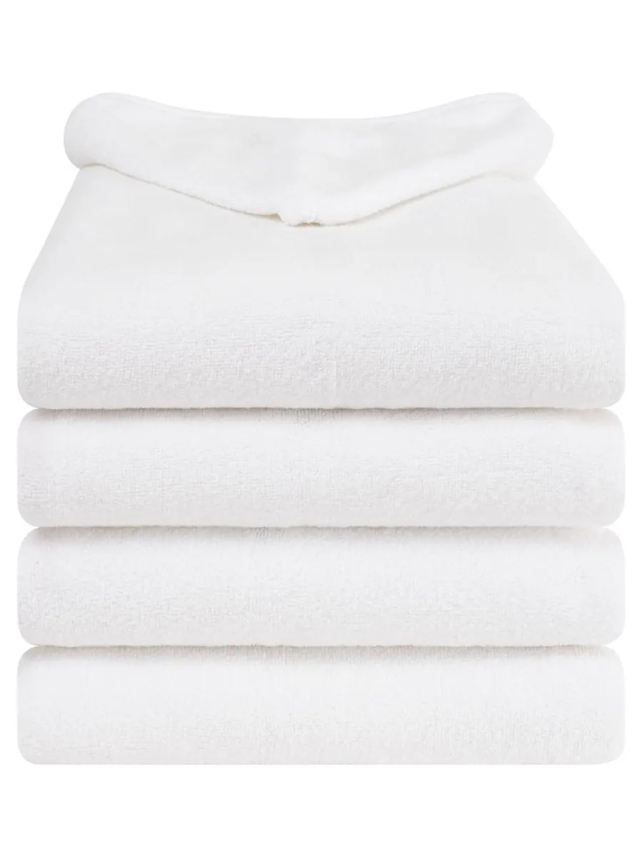 Набор из 4 банных полотенец из турецкого хлопка для малышей American Soft Linen — изображение 1 из 3, белый