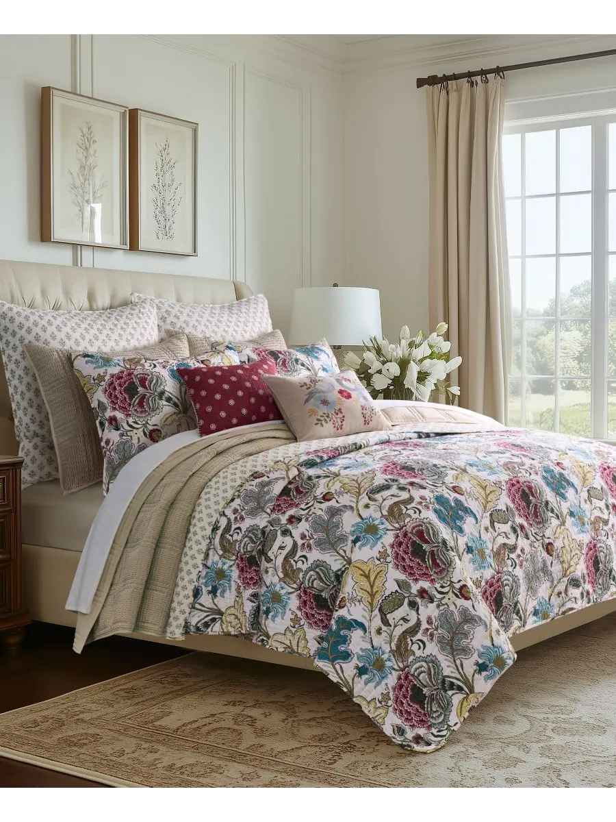 Комплект постельного белья Angelica Spring Jacobean Floral из 3 предметов, размер Full/Queen Levtex — изображение 1 из 6