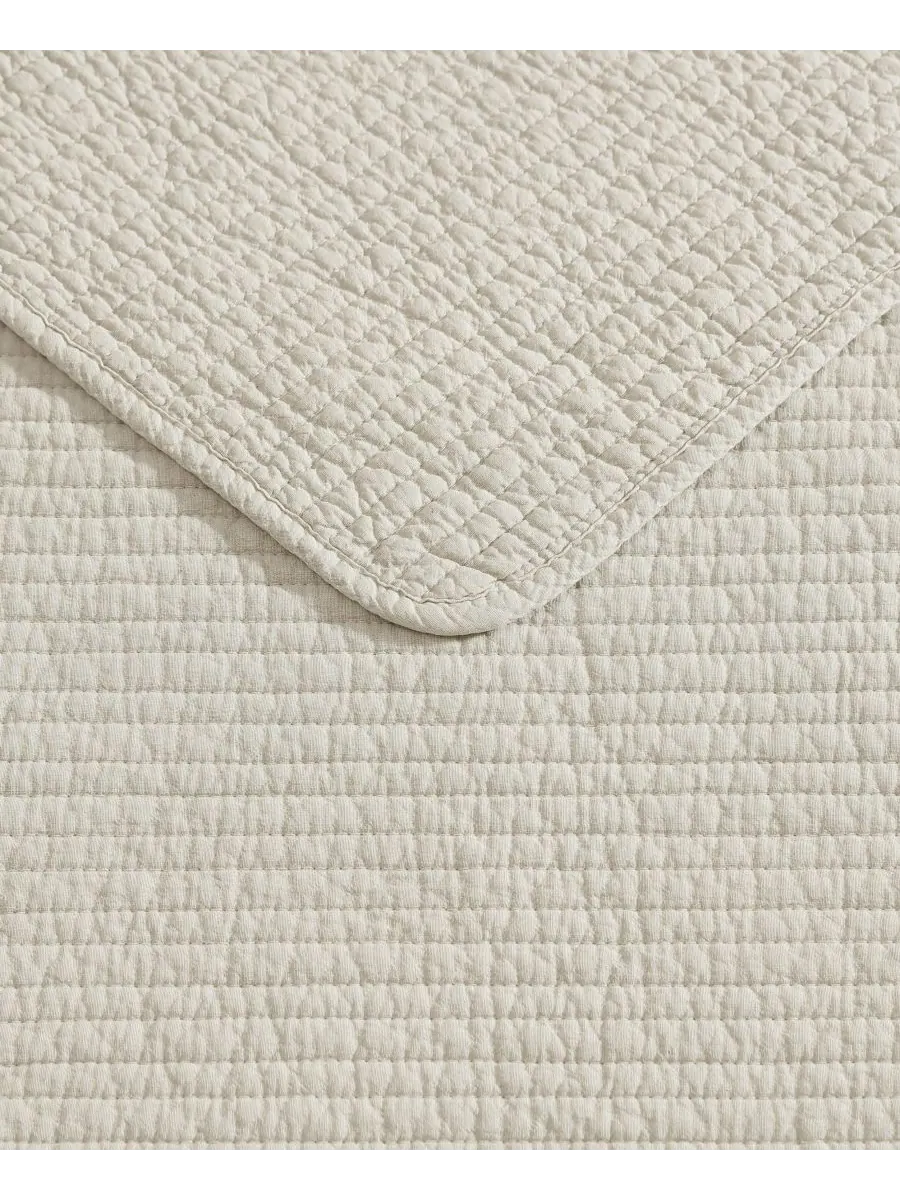 Комплект постельного белья Seashore Stitch Washed, 2 предмета, размер Twin Nautica — изображение 4 из 7, бежевый