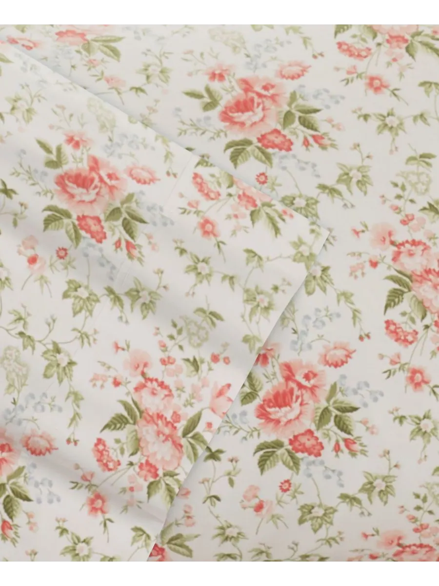 Комплект постельного белья Marissa из хлопка и перкаля, 6 предметов, размер Queen Laura Ashley — изображение 4 из 4, коралл