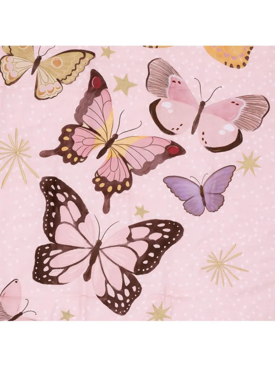 Комплект постельного белья для детской кроватки Butterfly Dreams, 3 предмета — изображение 6 из 10, розовый